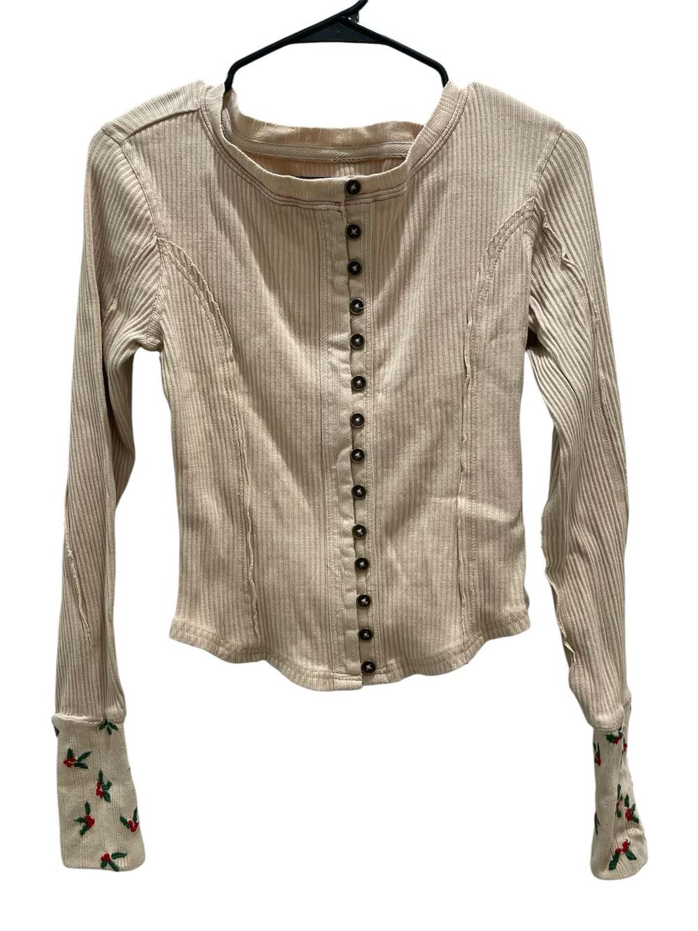 Free People We The Free Daria Cuff Cardi Soft Cream